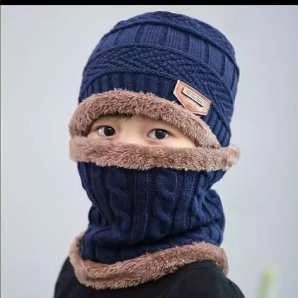 Kids 2-Pieces Winter Beanie Hat Scarf Set Brand New - Picture 9 of 16